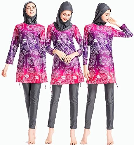 ziyimaoyi Young Women Muslim Swimwear Beach Bathing Suit Muslimah Islamic Swimsuit Swim Surf Wear