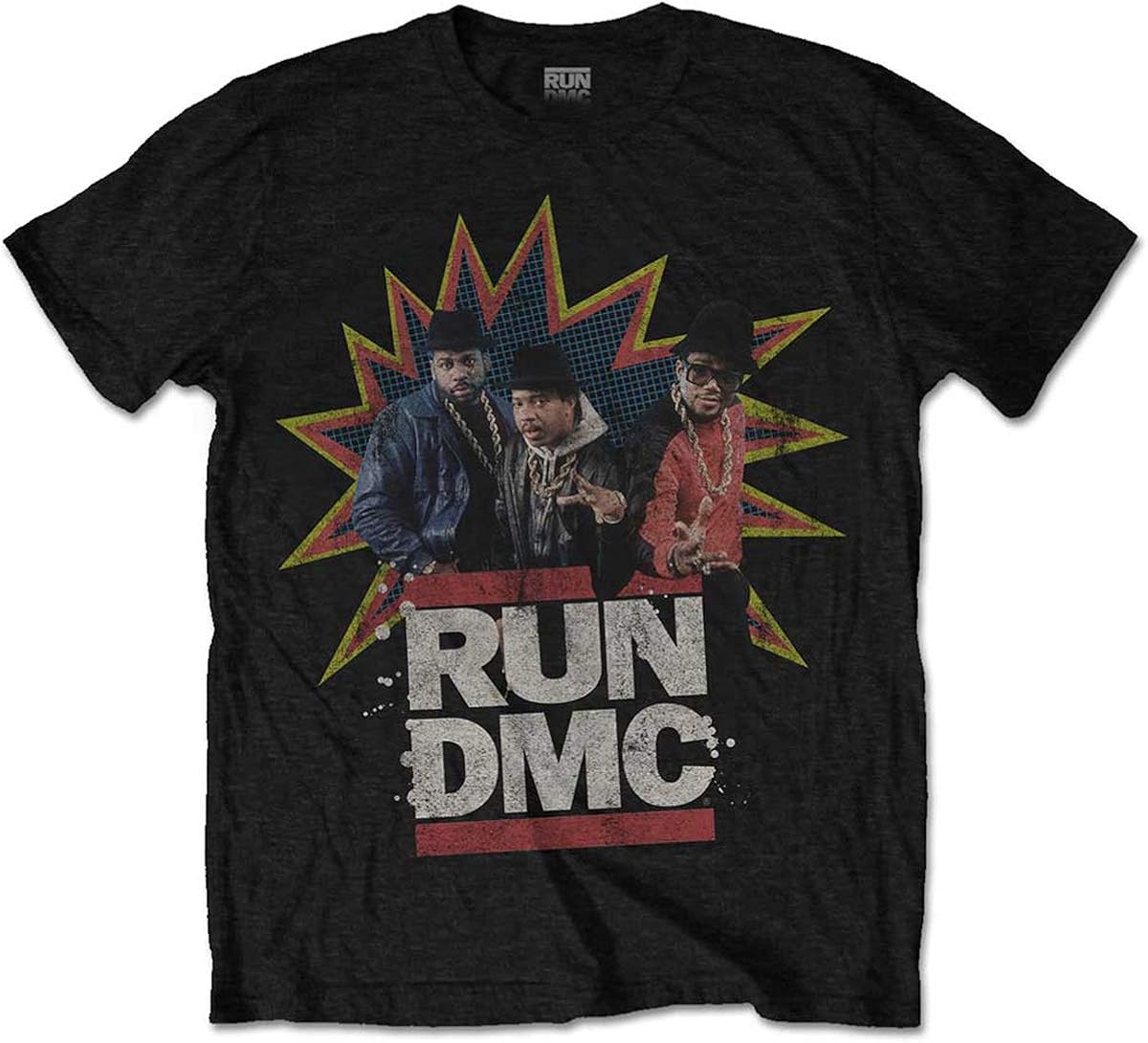 Run DMC Colour Band Profile Official Tee TShirt Mens Unisex Amazon.co