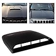 beler Black Universal Car Auto 4x4 Air Flow Intake Hood Scoop Bonnet Decorative Vent Cover Decal