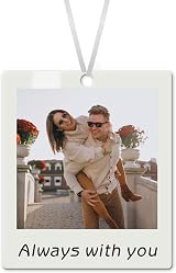 EDSG Personalised Photo Car Hanging Ornament White Acrylic - Custom Text view 4