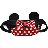 Toddlers Boys Girls Cartoon Fanny Pack Waist Pack Cute Canvas Crossbody Purse Handbag with Mouse Ears