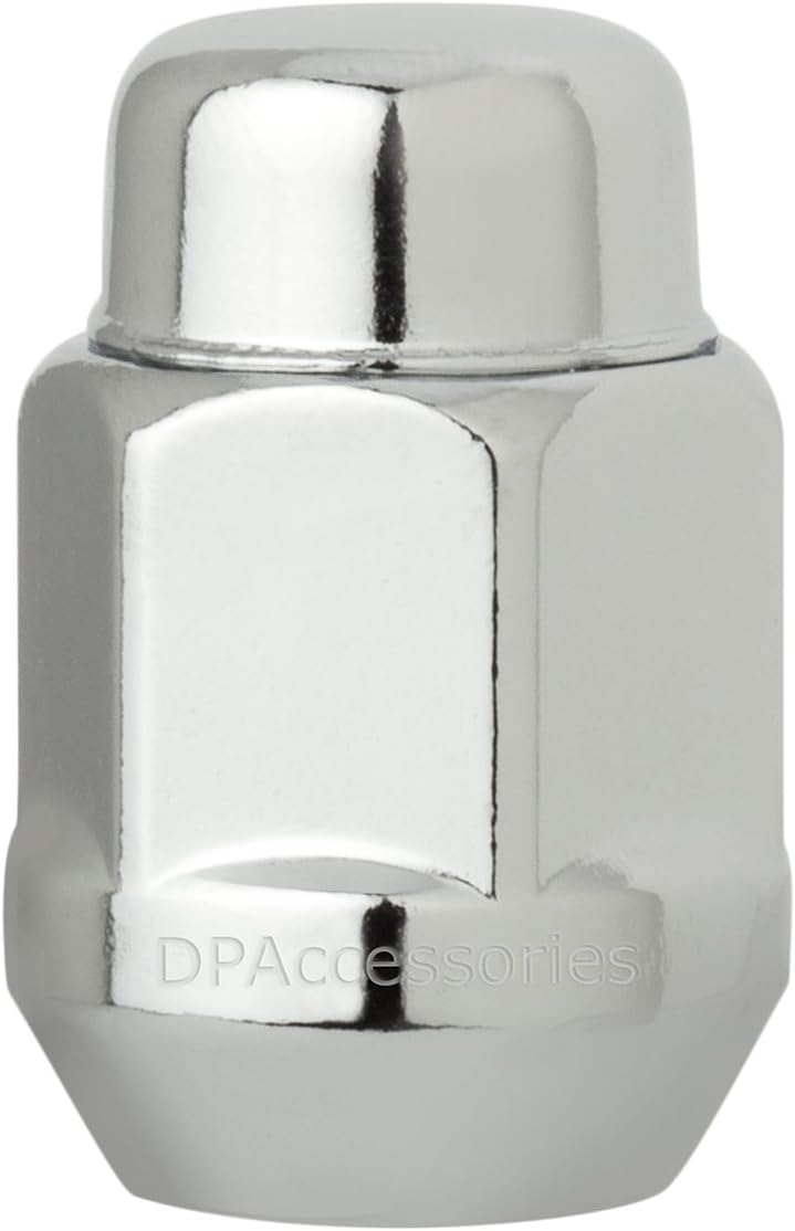 DPAccessories D3718-2305/20 20 Chrome 14x1.5 Closed End Bulge Acorn Lug Nuts - Cone Seat - 13/16" Hex Wheel Lug Nut: Automotive