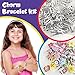 Kidtastic Bracelet Kit Set of 12, Jewelry Making Set Arts and Crafts for Girls, No Mess, No Glue, No Tools, Friendship Bracelets Maker with Letters, Flowers, Charms