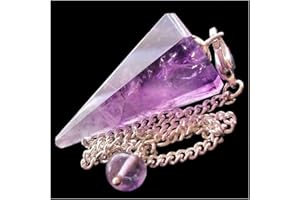 Wixine 1Pcs Amethyst Point Crystal Quartz Dowsing Pendulum Scrying Dowser