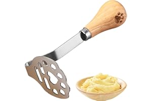 Stainless Steel Masher, Heavy Duty Food Masher, Potato Ricer with Claw Pattern, Kitchen Mashing Utensil, Vegetable with Ergon