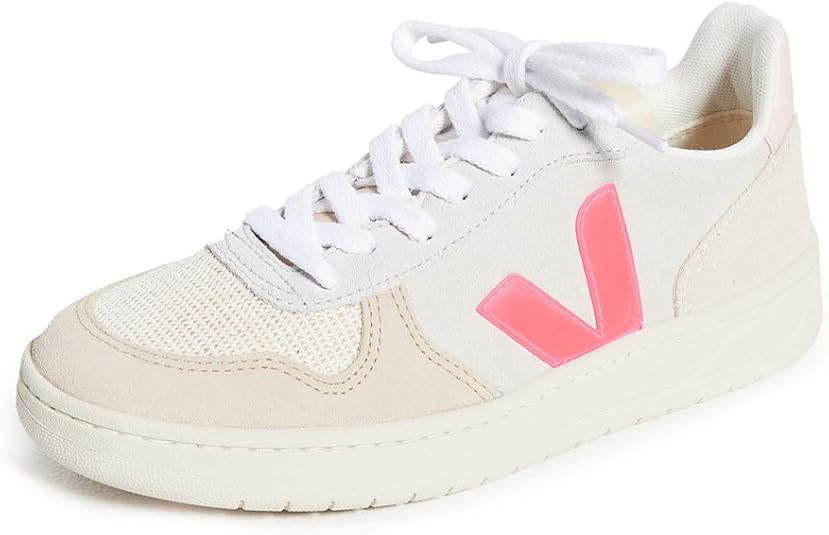 Veja Women's V10 Sneakers, Multicolor/Natural/Rose Fluo, 8 Medium US