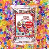 Rainbow Color Mix Sensory Toys Water Gel Pearls Mini Balls Beads for Children, Home Decoration (8 oz Bag, Makes 6 Gallons)