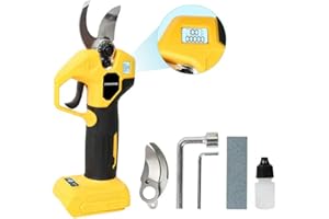Pruning Shears Compatible with Dewalt 20V Battery, Brushless Cordless Pruning Shears with LCD Display and SK5 Blades, 0.8-1.2