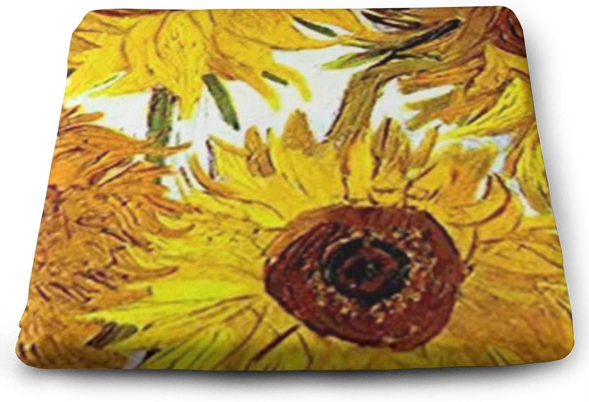 Amazon Com Fangt Sunflowers Chair Pads Square Cotton Chair Cushion Soft Thicken Seat Pads Cushion Pillow For Office Home Or Car Sitting Kitchen Dining