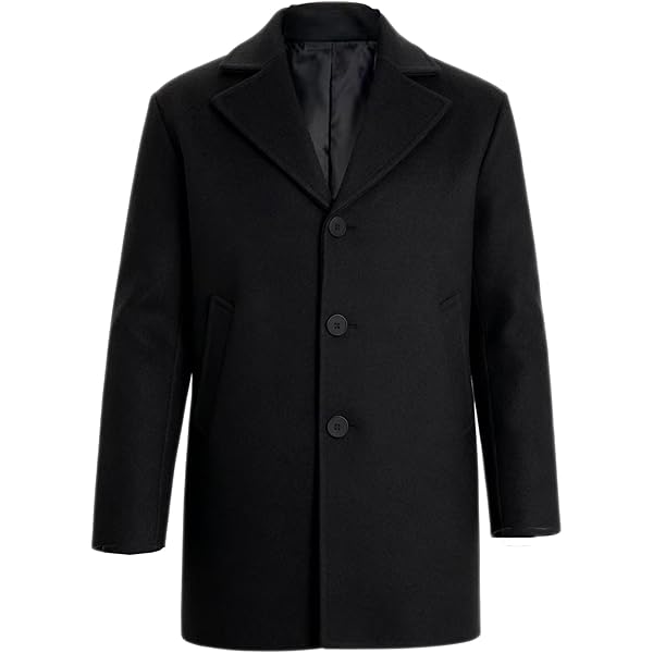 QWENTMTNTY Mens Peacoat Jacket with Zipper Man Coat Red and Black