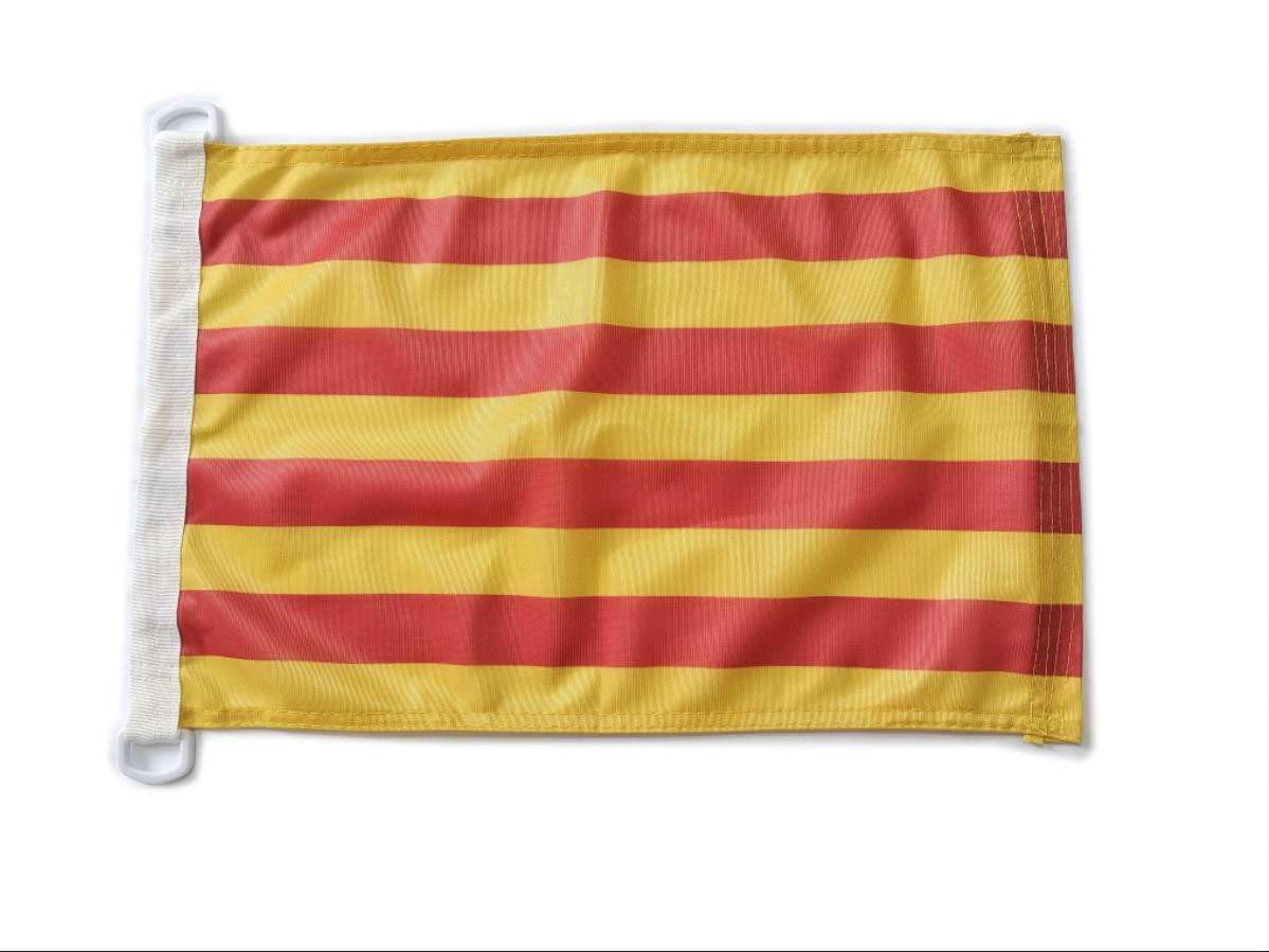 Nautical Flag of Catalonia 45x30 cm - Pavilion of Convenience Catalonia 30 x 45 cm Rings