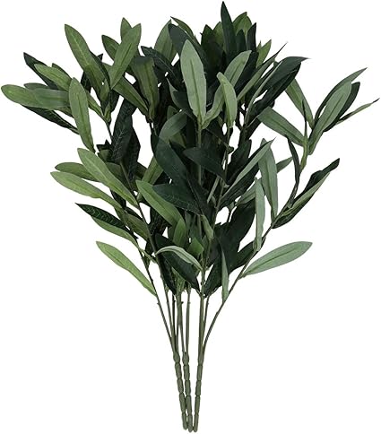 Vosarea 3 Rami Di Ulivo Artificiali In Plastica Per Decorazione Fai Da Te Per Matrimoni Casa Colore Verde Amazon It Casa E Cucina