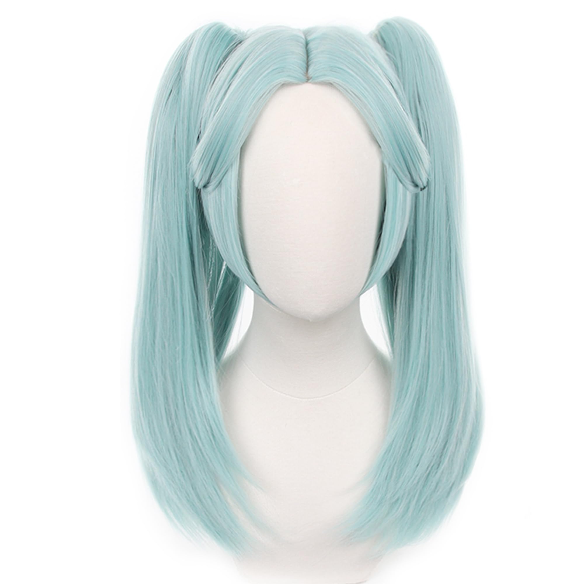Green Double Ponytail Wig for Women Halloween Heat Resistant Synthetic Long Pigtail Costume Hairs Christmas Comic Con Replacement Wigs — image 1
