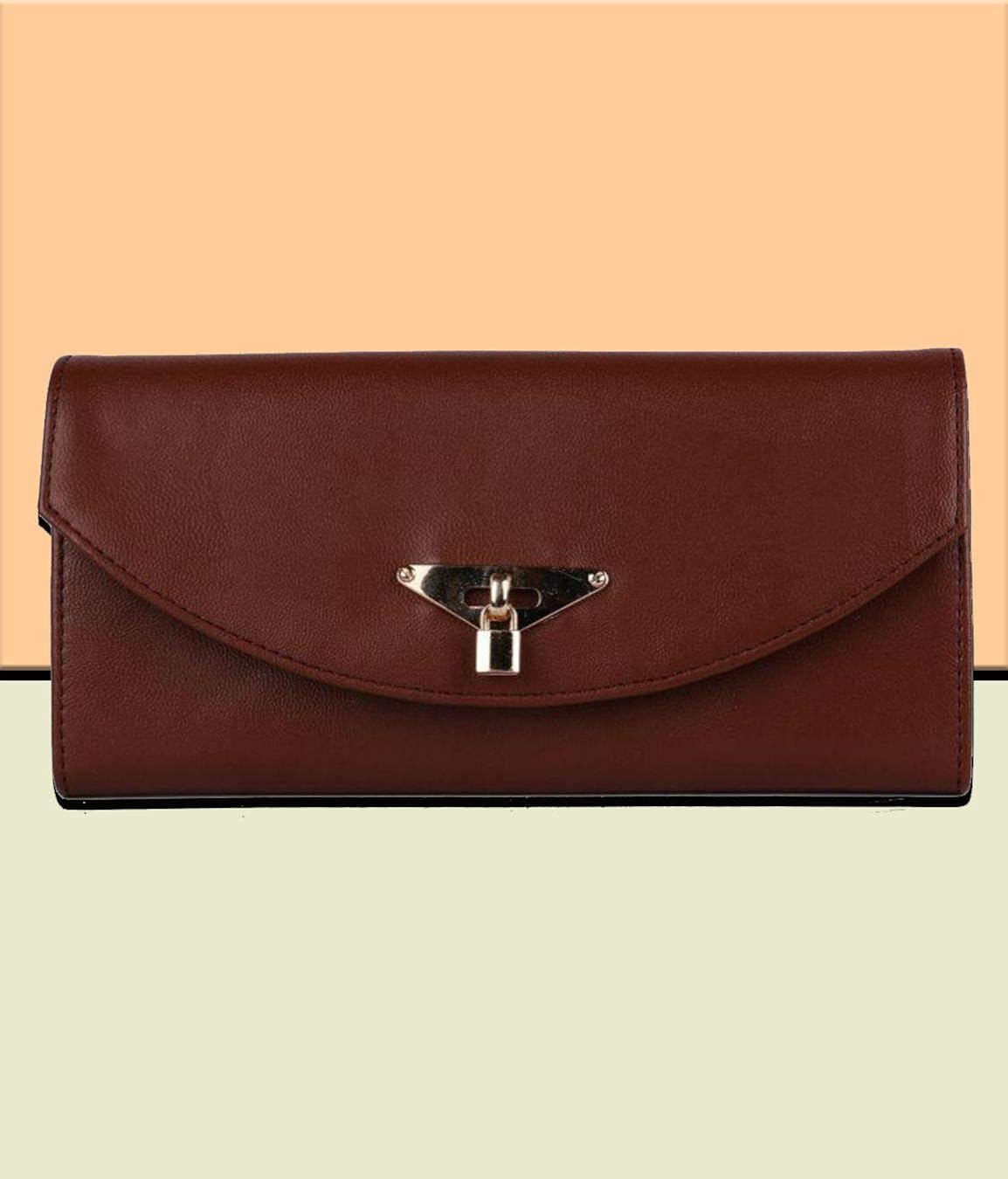 women marks women's pu clutch (brown)