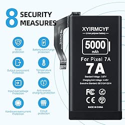 XYIRMCYF for Pixel 7A Battery, 5000mAh