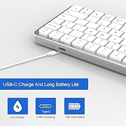 YORUNOHOSHI 2.4G Wireless Keyboard, Ultra Slim Dual