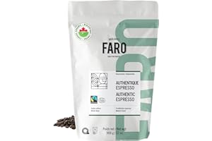 Café FARO Whole Bean Coffee - Medium Roast USDA, FairTrade, and Kosher Certified Organic Coffee Beans, Authentic Italian Espr