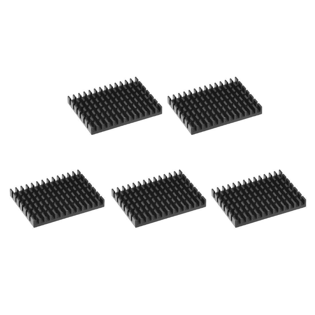 sourcing map Electronic Radiators Heatsink for MOS GPU IC Chip Black 30 x 40 x 5 mm 5pcs
