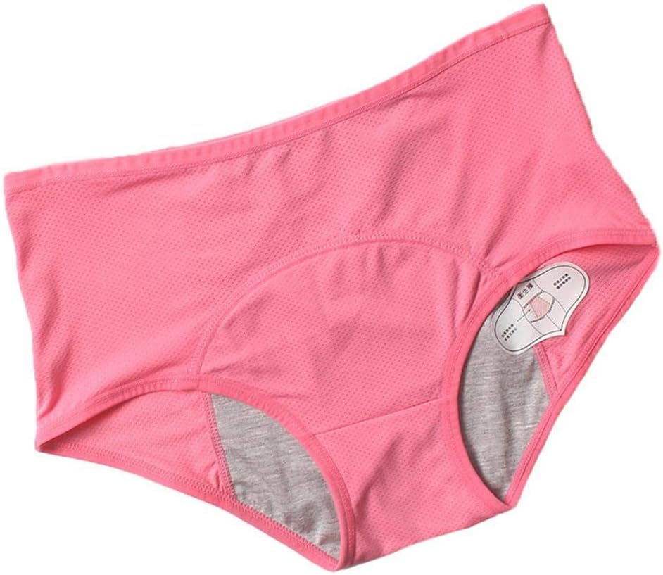 Women Menstrual Period Panties Postpartum Breathable Absorbent Leakproof Underwear Lady Teens Comfortable Physiological Leak Proof Briefs Hipsters Elastic Soft Easy Clean MId Waist Knickers
