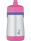 Thermos Foogo Vacuum Insulated Stainless Steel 10-Ounce Hard Spout Sippy Cup, Pink/Purple