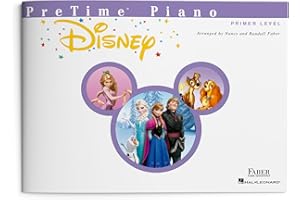 PreTime Piano: Disney Songbook - Primer Level | Easy Beginner Piano Sheet Music | Iconic Disney Songs for Young Learners | Faber Pino Book fpr Kids with Simple Arrangements for Piano Practice