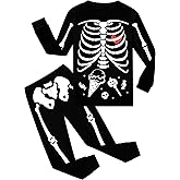 Little Hand Toddler Boys Pajamas Skeleton PJs Glow in The Dark Sleepwear Pant Sets Kids Jammies