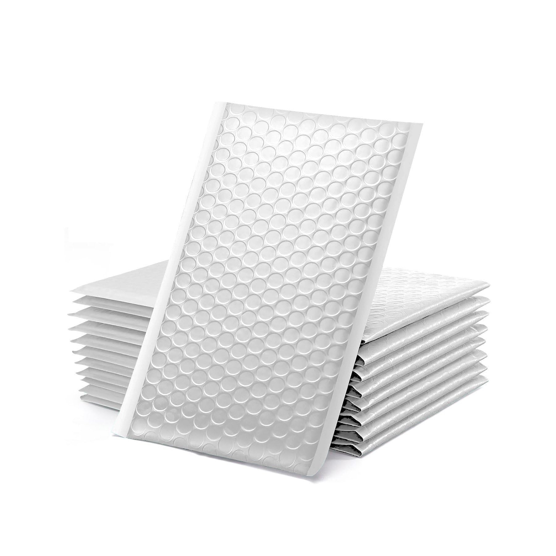 Yomuse 25pcs Padded Envelopes, 180mm x 260mm (7.1x10.2 Inch) Poly Bubble Mailers Self Seal, Waterproof Postal Bags for Mailing/Packaging (White)