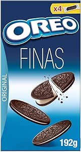 Oreo galletas finas de chocolate rellenas de crema caja 192 gr