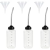 WHTCHSU 3 Pcs Needle Oiler (4 OZ), Precision Gun Oil Bottle, LDPE Oil Applicator with Extra Long 3.5 Inch Stainless Needle Tip &ndash; Easy to Use for Gun Oil, Crafts, Hinges, Sewing Machines and More