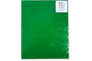 Wissmach Stained Glass Sheet and Mosaic Glass: Green English Muffle (8"x6"-1 Sheet) | Curated by BiNARi Glass Studio