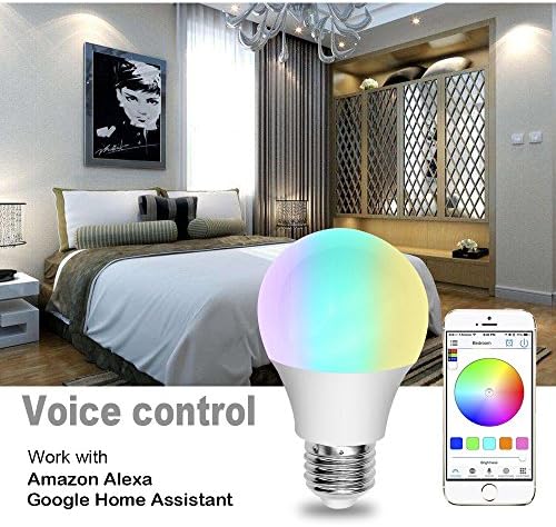 WiFi Smart LED Light Bulb, Compatible with Alexa &amp; Google Home Assistant &amp; IFTTT,Multicolored Dimmable Sunrise Wake Up WiFi Smart Light, No Hub Required(40 Watt Equivalent)