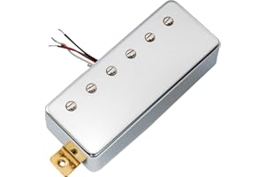 MUSICLILY Artec MLA97 Alnico 5 Covered Mini Humbucker Electric Guitar Neck Pickup 8.4K, Chrome