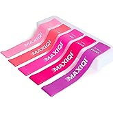 Resistance Loop Exercise Bands Set of 5, 5 Resistance Levels Elastic Workout Bands for Strength Training, Stretching, Yoga, P