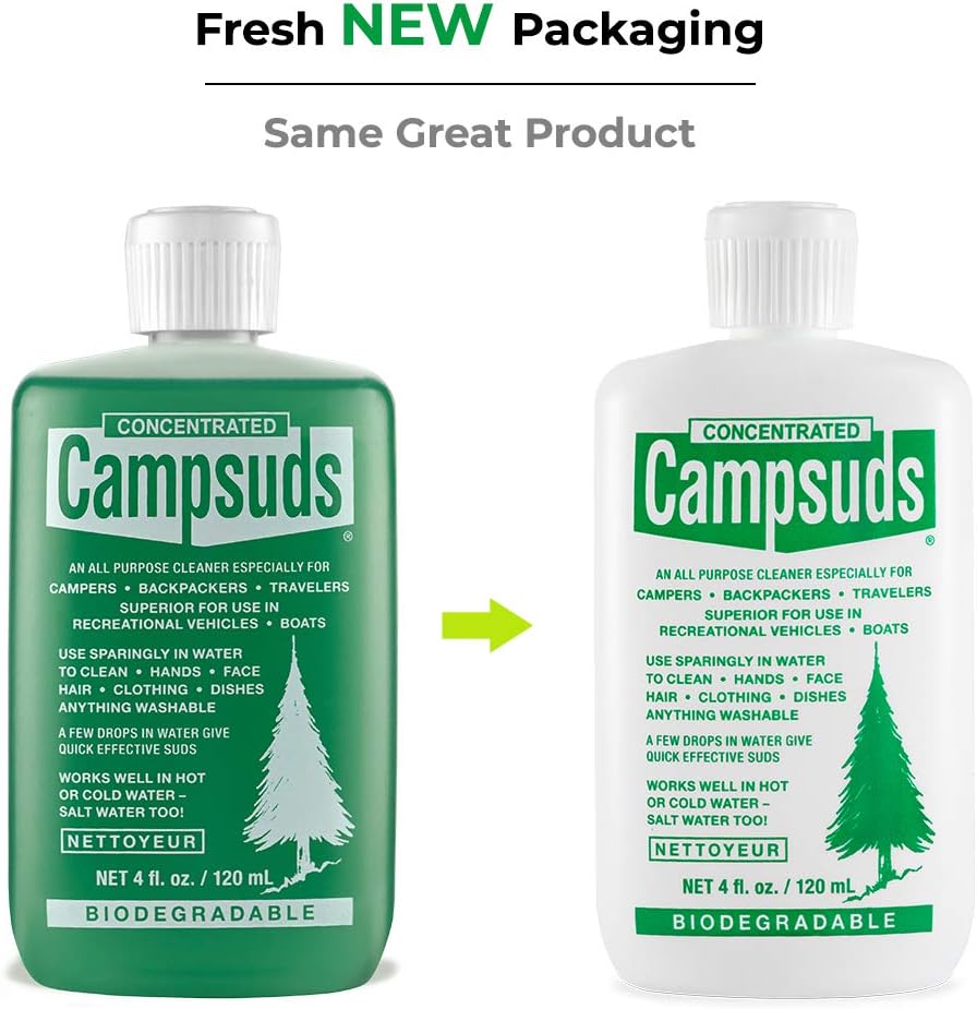 Sierra Dawn Campsuds All Purpose Cleaner, 4-Ounce, Green (2) : Camp Dish Soap : Sports & Outdoors