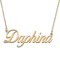 HUAN XUN Customized Custom Simple Any Name Necklace
