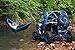 Hammock Suspension Tree Straps- Easy 16 Loops Straps Lightweight Stretch Resistant 11' Poly Webbed Strap With Triple & Carrying Bag - 500 Total Pounds- Universal Use For ENO, Grand Trunk (Blue)