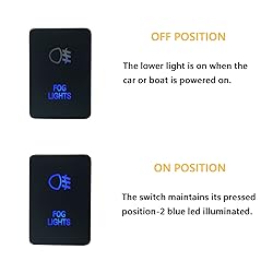Blue Led Fog Lights Push Button Switch for Toyota