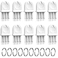 10pcs Toilet Paper Dispenser Key, Universal Paper Towel Dispenser Key Replacement Tissue Dispenser Key Hard Plastic Waffle Toilet Paper Dispenser Key for Janitors Maintenance Professionals (White)