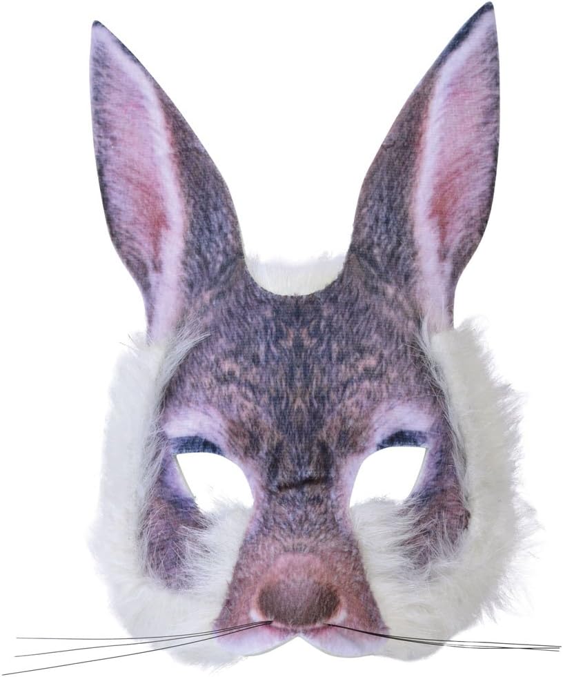 Forum Novelties X78554 Bunny Face Mask, Unisex-Adult, Multi-Colour, One Size Halloween