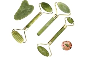 Jade Roller and Gua Sha, Face Roller, Facial Beauty Roller Skin Care Tools, Jade Roller for Face Facial Roller