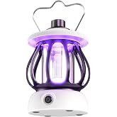 Flying Insect Trap(1Device + 10Refills), Fruit Fly Traps for Indoors &amp; Outdoor Rechargeable, Quite Operation Fly Trap Smoke White