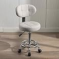 HDHNBA Modern Office Desk Chair Rolling Stool Computer Chair with Low Back Height Adjustable