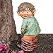 Bits and Pieces - "Caught with His Pants Down Garden Elf Statue - Naughty Garden Elf Yard Art, Funny Gnome or Elf - Polyresin Statue Measures 13-1/2" high x 5" Wide primary