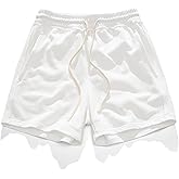 AIMPACT Mens Athletic Gym Shorts 5/5.5 Inch Cotton Casual Shorts Elastic Waist Joggers Sports Sweat Shorts with Pockets