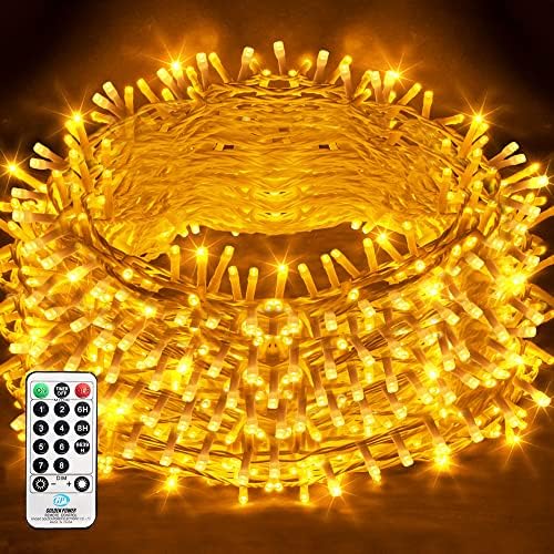 FUNPENY 164 FT 500 LED Christmas Lights, Warm White Christmas String