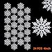 Snowflake SOMAN Christmas 4-Inch Ornaments Plastic Christmas Tree Hanging Decorations 24 Pcs(White)