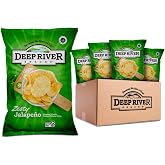 Deep River Zesty Jalapeno Kettle Cooked Potato Chips, 2 oz (Pack of 24) | Kettle Chips, Jalapeno Chips, Kosher, Gluten-Free &amp; Non-GMO, Great for Parties, Lunchboxes &amp; On-the-Go Snacking