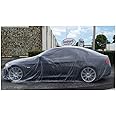 Car Condom Disposable Clear Plastic Car Cover with Elastic Band Medium Size 21' x 12.5'