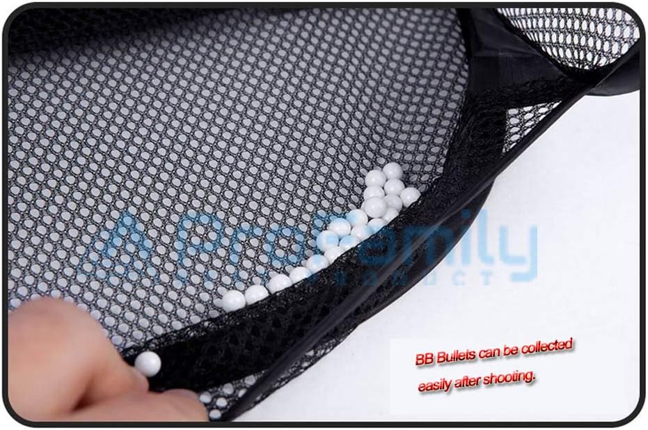 Automatic Airsoft Action Target for Shooting, Reusable BB & Pellet Guns with Trap Net Catcher Training Targets: Toys & Games