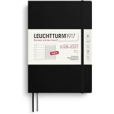 LEUCHTTURM1917 - Weekly Planner and Notebook Softcover Medium A5, 18-month, July 2026 - December 2027, English, Black